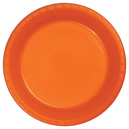Touch Of Color Sunkissed Orange Plastic Banquet Plates, 10", 240PK 28191031